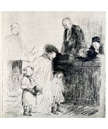 Leaving The Audience Etching J.L. Forain 2nd State 1925 Antique Art DWP5 - £79.69 GBP