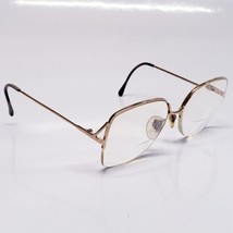 Vintage Luxottica Gold Metal Half-Rim Glasses FRAMES ONLY 58-18-140 Butterfly - £17.13 GBP