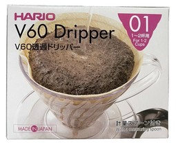 HARIO V60 Coffee Dripper Plastic Size 01 Clear VD-01T - £18.34 GBP