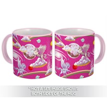 Magical Unicorn : Gift Mug Girlish Castle Rainbow Horse Wings Baby Shower Patter - £12.57 GBP