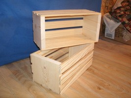 wooden crate, medium wood crate, wood crate, wooden storage crate, crate - £7.71 GBP