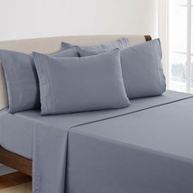 ATHLETERZ Embroidered Sheet Set - Soft Cooling Microfiber Full Bed Sheet... - $419.02 MXN