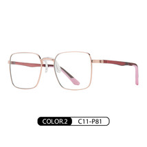 Anti-Blue Light Glasses To Make Big Face Thin-Looked Metal Large Frame Glasses T - £11.92 GBP