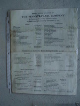 1912 Pennsylvania Company Balance Sheet Insurance Co. - £12.64 GBP