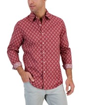 MSRP $60 Club Room Men&#39;s Long-Sleeve Foulard Geometric-Print Shirt Size XL - £21.18 GBP