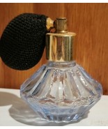 Antique Light Blue Glass Perfume Bottle with Atomizer - $24.65