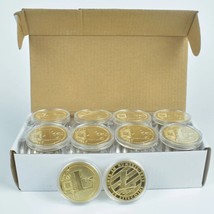 50 Pcs Litecoin Souvenir Collectible Gold Plated Physical Crypto Metal Coin - £58.41 GBP