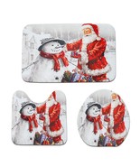Snowman and Santa Christmas Bath Mat Set - £24.31 GBP