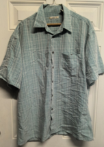 MODA CAMPIA MODA Blue Green MENS SHORT SLEEVE SHIRT- SIZE Large - $11.87