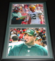 Aaron Rodgers &amp; Mike McCarthy Framed 12x18 Photo Set Packers - £54.74 GBP
