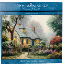 Thomas Kinkade 1000 PC Puzzle Foxglove Cottage 3310 65 series 11 - $29.86