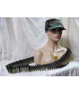 Camo Costume Kit Military Hat Bullet Belt Tags Army Soldier Rambo Gamer ... - $376.03 MXN