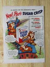 Vintage 1950 Post Sugar Crisp Cereal Full Page Original Ad - 921b - £5.21 GBP