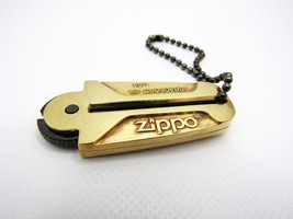 Zippo Metal Flint Dispenser Black/Gold Case Rare - $104.00