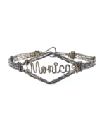 Vintage Handcrafted Artisan Sterling Silver Twisted Wire Monica Cuff Bra... - $57.42