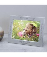 Personalised I / We Love You Daddy Silver Plated Photo Frame Gift Father... - £12.78 GBP