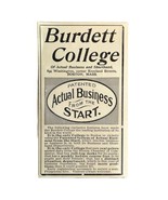Burdett Business College 1894 Advertisement Victorian Boston Mass ADBN1jj - $19.99