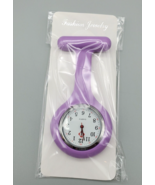 Nurse Watch Pin Brooch Silicone Purple Lapel Jelly Cover Quartz Fashion ... - $5.94