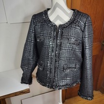 Womans Vertigo Paris Poly/Wool blend Zip front Cropped jacket No size tag - £34.13 GBP
