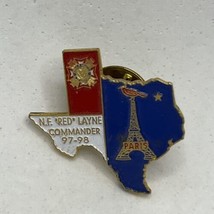 Paris Texas Eiffel Tower VFW Veterans Of Foreign Wars Enamel Lapel Hat Pin - $9.95