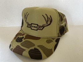 Vintage Chevrolet Hat Chevy Trucks Trucker Hat adjustable Camo Cap Hunting Hat - £11.26 GBP