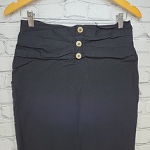 Vintage Rainbow Pencil Skirt Womens Size XL Black Mock-Button Front Stre... - $14.84