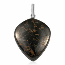 Artisan Crafted 23 ctw Matrix Silver Shungite Pendant in Sterling Silver... - £26.48 GBP