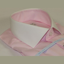 Mens 100% Italian Cotton Shirt High Quality Non Iron SORRENTO Turkey 4441 Pink image 4