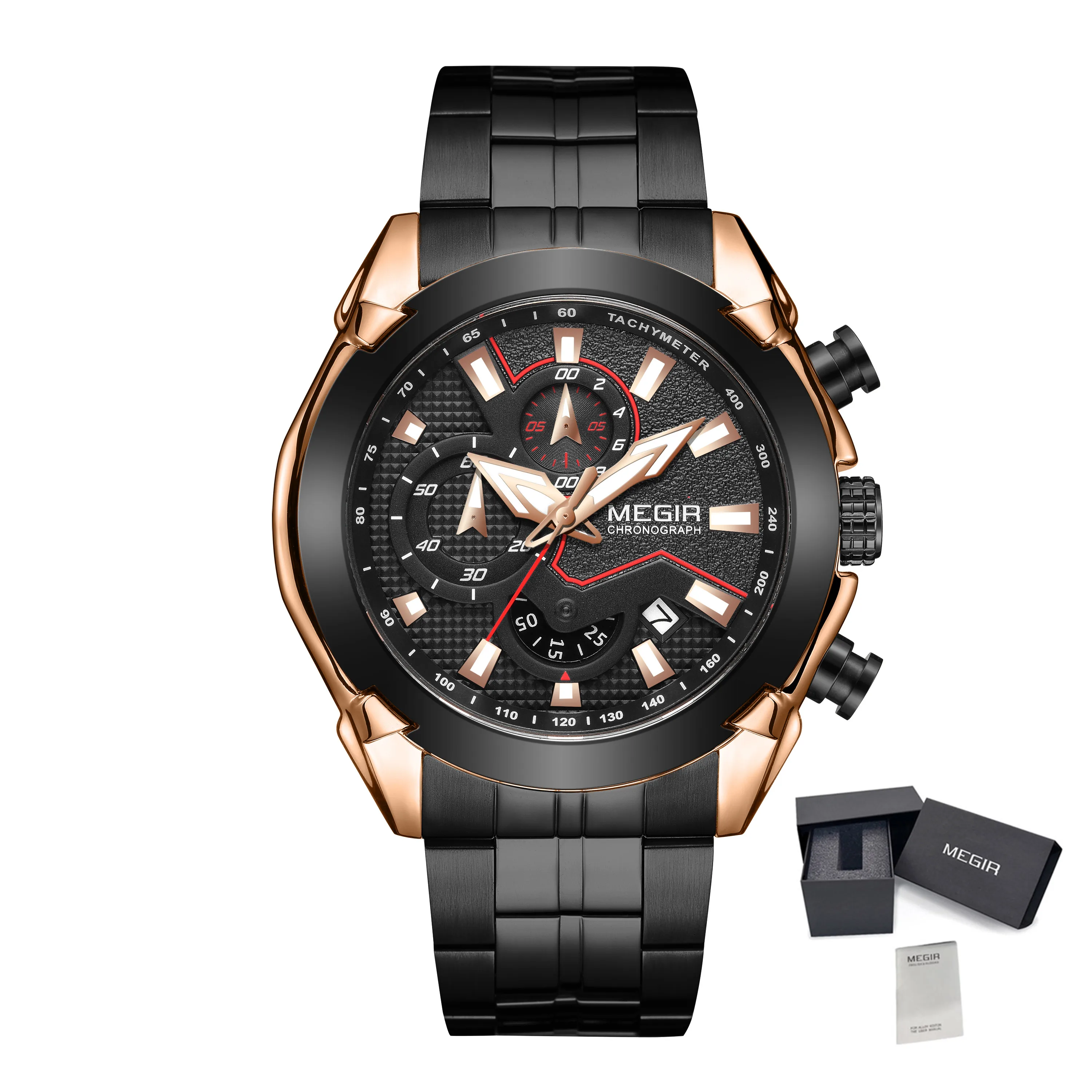 Men Watches Luxury Business Watch for Men Stainless Steel Quartz Wrist Watch Cal - £37.68 GBP