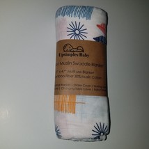 NEW Fox &amp; Forest Upsimples Baby Bamboo Muslin Swaddle Blanket Multi-Use Tree 47&quot; - £10.05 GBP