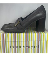 Tommy Girl Chunky Heel Leather Upper Pumps - Brown - Size 8M - $442.02 MXN
