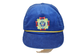 VTG VFW Veterans of Foreign Wars Blue Cap Corduroy Rope Strapback Hat US... - $19.79