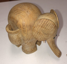 Vintage Handmade Wooden Elephant With Side Pockets - £5.33 GBP