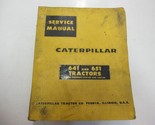 Caterpillar 641 &amp; 651 Trattori Servizio Manuale Binder Macchiato Worn Fa... - $97.94