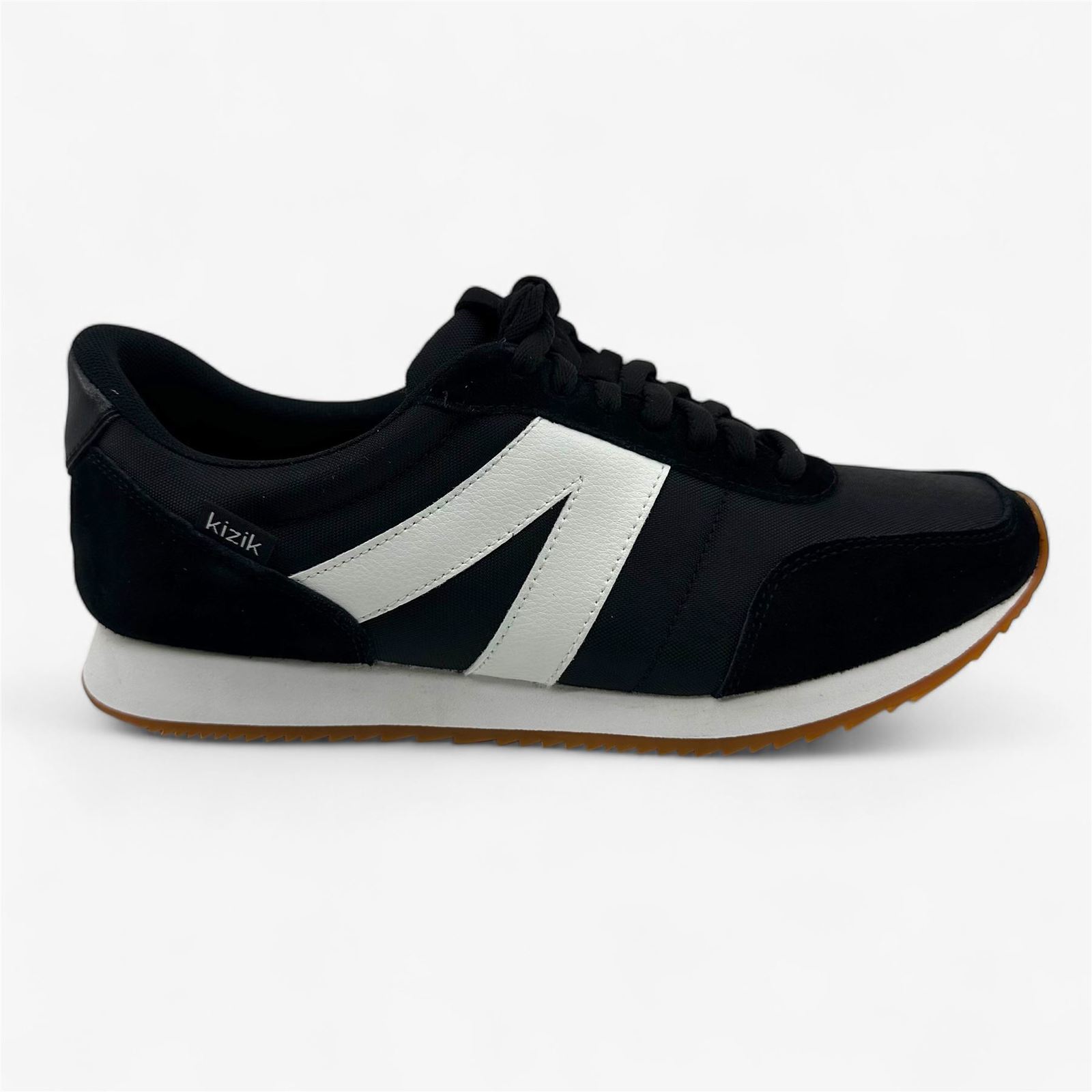 Kizik Milan Black White Womens Athletic Sneaker