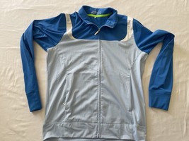 Nike Golf Fit-Dry Women&#39;s Medium 8-10 Zip Athletic Pullover Jacket Blue Mint - £15.33 GBP