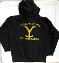 Damaged Yellowstone TV Show Logo Dutton Ranch Licensed Pullover Hoodie Jacket L - £11.72 GBP