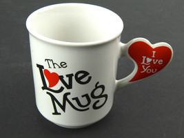 The Love Mug Heart Handle Coffee / Tea Cup Valentine&#39;s Day Excellent Con... - £8.20 GBP