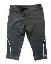 c9 by champion capri leggings womens medium black front key pocket gym yoga run - £4.25 GBP