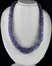 Natural Iolite Teardrops Briolette Beaded 3 L 673 Ct Gemstone Fashion Ne... - $1,502.26 CAD