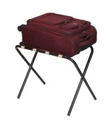 Black Metal Folding Luggage Rack with Khaki Fabric Straps - $2,158.97 MXN