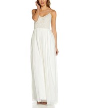 Adrianna Papell Beaded-Top Gown Ivory Size 12 $329 - €161,10 EUR