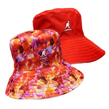 Kangol Floral Reversible Orange Purple Yellow Red Lahinch Bucket Hat - £95.92 GBP