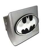 batman oval 3d logo dc comics emblem brushed chrome trailer hitch cover ... - £60.04 GBP