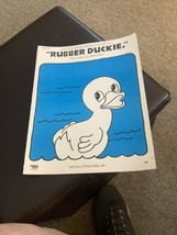 1970 vintage NOS sheet music - RUBBER DUCKIE - $9.50
