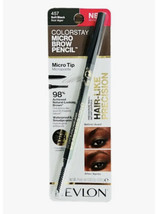Revlon Colorstay Micro Brow Pencil Micro Tip With Spoolie 457 Soft Black - $8.51