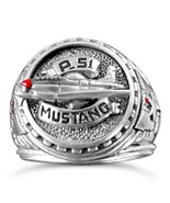 P-51 Mustang Sterling Silver signet ring - $116.80 CAD