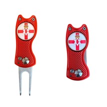 Northern Ireland Switchblade Style Divot Tool with Removable Golf Ball M... - $13.29