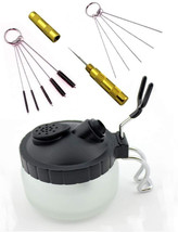 Airbrush Cleaning Kit Spray Wash Nozzle Brush Glass Cleaning Pot Holder - $48.99
