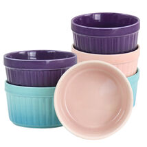 Crockpot Thornburg 6 Piece 12 Ounce Round Stoneware Ramekin Set in Paste... - $62.70